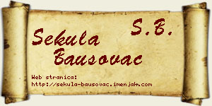 Sekula Bausovac vizit kartica